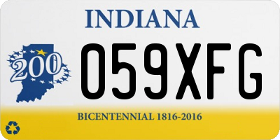 IN license plate 059XFG