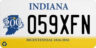 IN license plate 059XFN