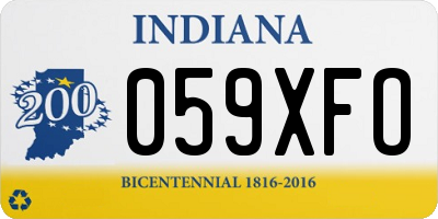 IN license plate 059XFO