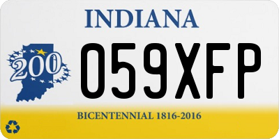 IN license plate 059XFP