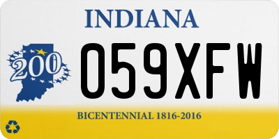 IN license plate 059XFW