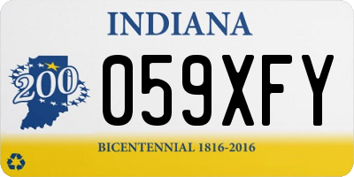 IN license plate 059XFY
