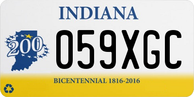 IN license plate 059XGC