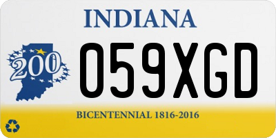 IN license plate 059XGD