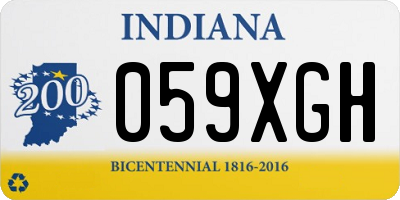 IN license plate 059XGH