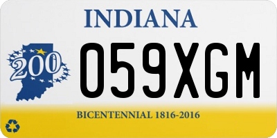 IN license plate 059XGM