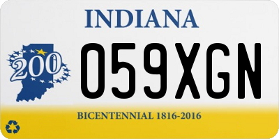IN license plate 059XGN