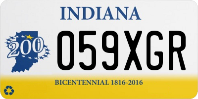 IN license plate 059XGR