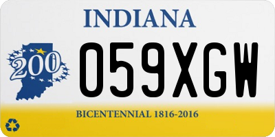 IN license plate 059XGW