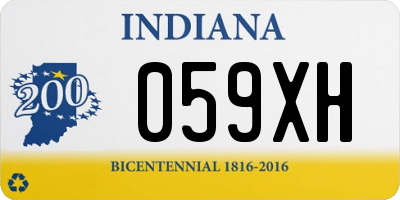 IN license plate 059XH