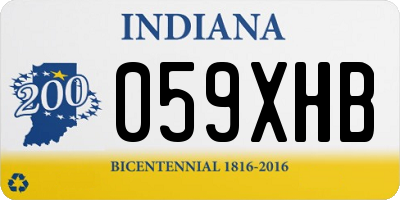 IN license plate 059XHB