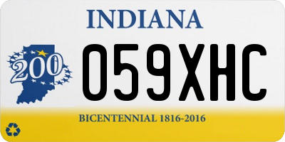 IN license plate 059XHC