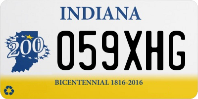 IN license plate 059XHG