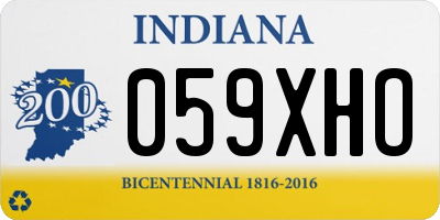 IN license plate 059XHO