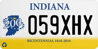 IN license plate 059XHX