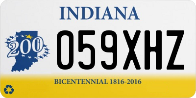 IN license plate 059XHZ