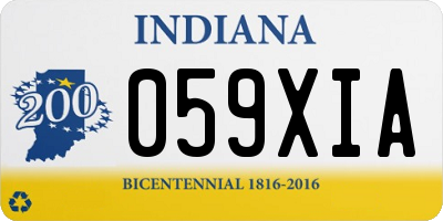 IN license plate 059XIA