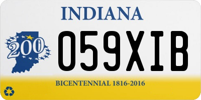 IN license plate 059XIB
