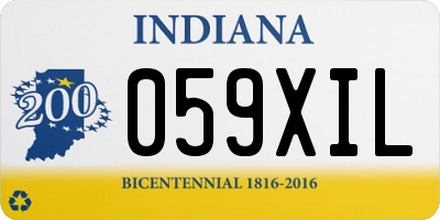 IN license plate 059XIL