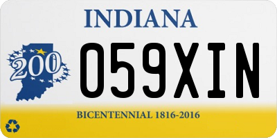 IN license plate 059XIN