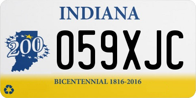 IN license plate 059XJC