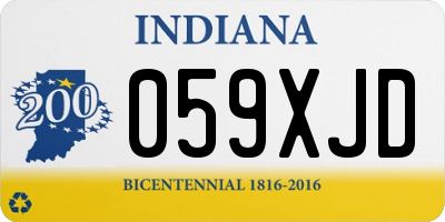 IN license plate 059XJD