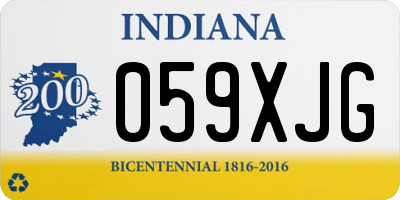 IN license plate 059XJG