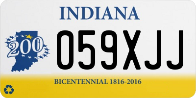 IN license plate 059XJJ