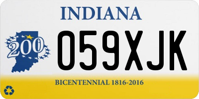 IN license plate 059XJK