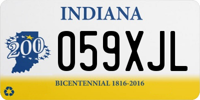 IN license plate 059XJL