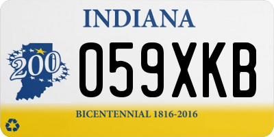 IN license plate 059XKB