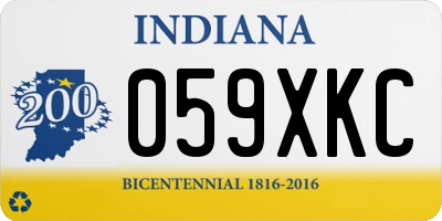 IN license plate 059XKC