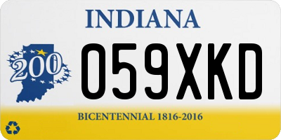 IN license plate 059XKD