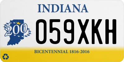 IN license plate 059XKH