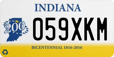 IN license plate 059XKM