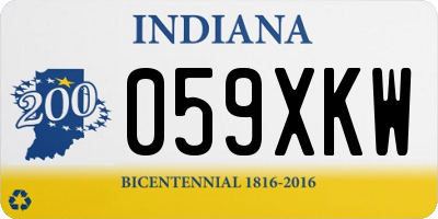 IN license plate 059XKW