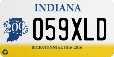 IN license plate 059XLD
