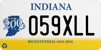 IN license plate 059XLL