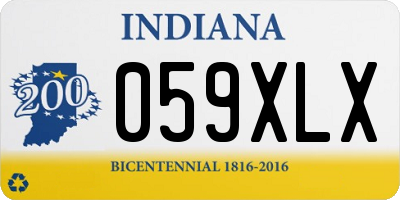IN license plate 059XLX
