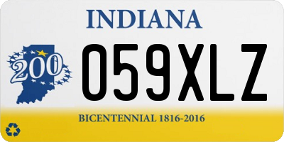 IN license plate 059XLZ