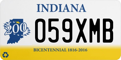 IN license plate 059XMB