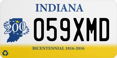 IN license plate 059XMD