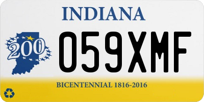 IN license plate 059XMF
