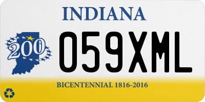 IN license plate 059XML