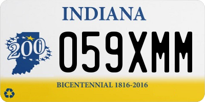 IN license plate 059XMM
