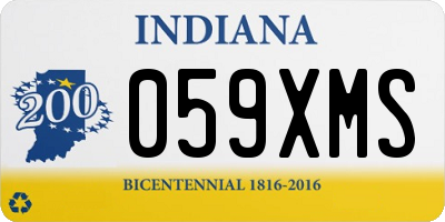IN license plate 059XMS