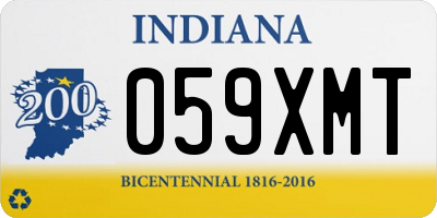 IN license plate 059XMT