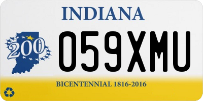IN license plate 059XMU