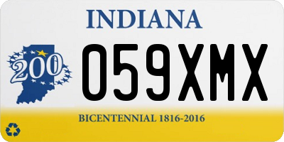 IN license plate 059XMX