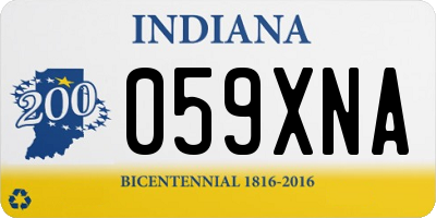 IN license plate 059XNA